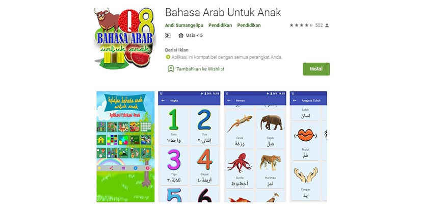 Bahasa Arab Untuk Anak
