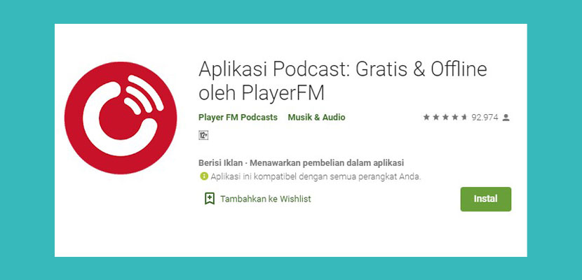 Aplikasi Podcast Gratis Offline