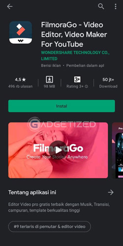 Download Aplikasi FilmoraGo