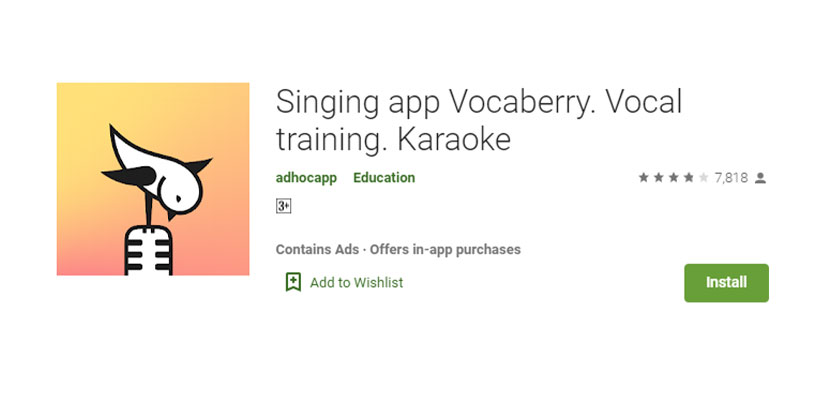 Singing App Vocaberry Aplikasi Belajar Nyanyi