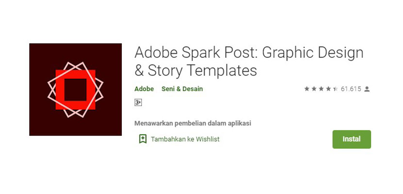 Aplikasi Membuat Cover Buku Adobe Spark Post