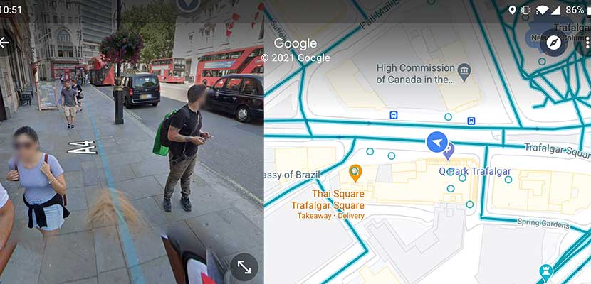 Cara Menggunakan Google Maps Street View dengan Split Screen di Android