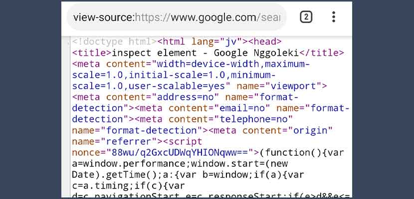 Inspect Element di Google Chrome Tanpa Aplikasi