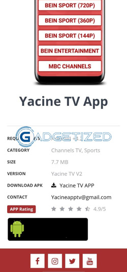 Download Aplikasi Yacine TV