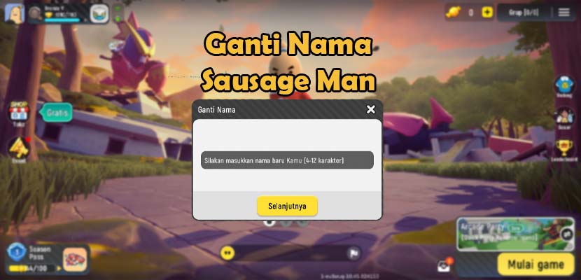 Cara Mengganti Nama Sausage Man