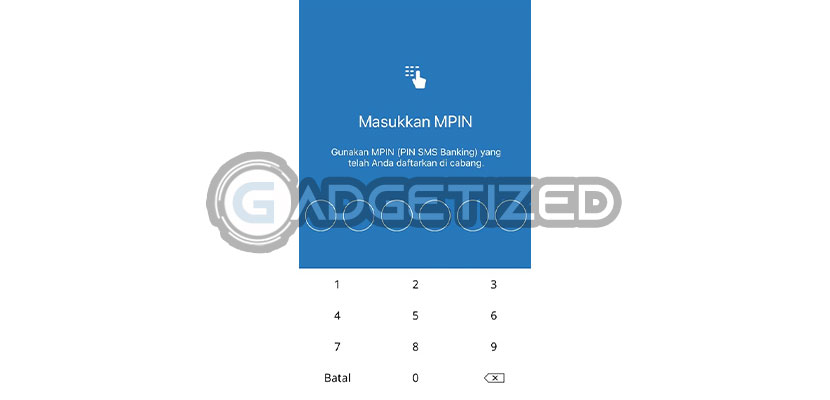 Input MPIN Mandiri Online