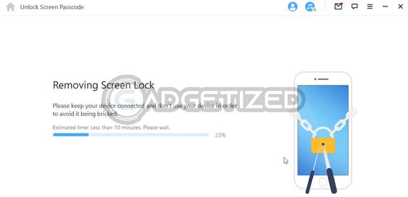 Tunggu Proses Removing Screen Unlock