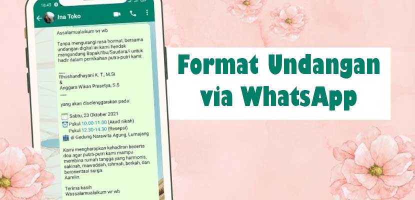 Format Undangan via WhatsApp Formal