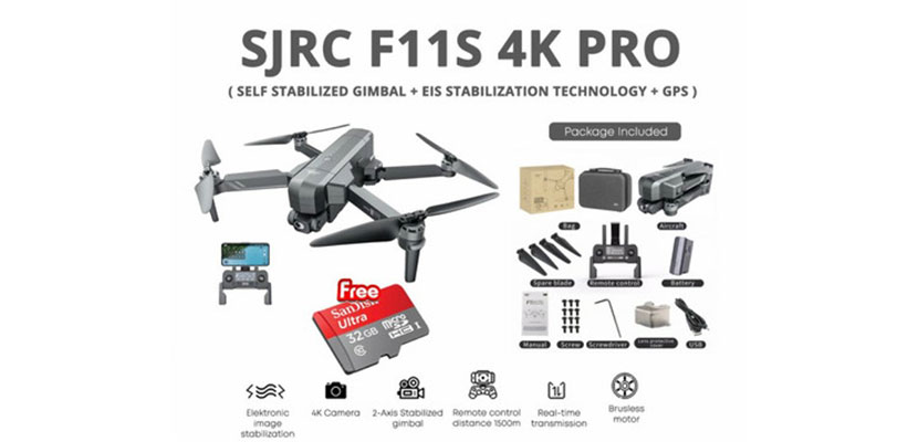 Drone SJRC F11S 4K PRO PTZ 3 km
