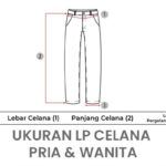 Ukuran LP Celana Pria & Wanita All Size